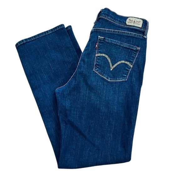 Levi’s 512 30” Perfect Slimming Straight Leg Dark Wash Classic Jeans - Picture 2 of 6